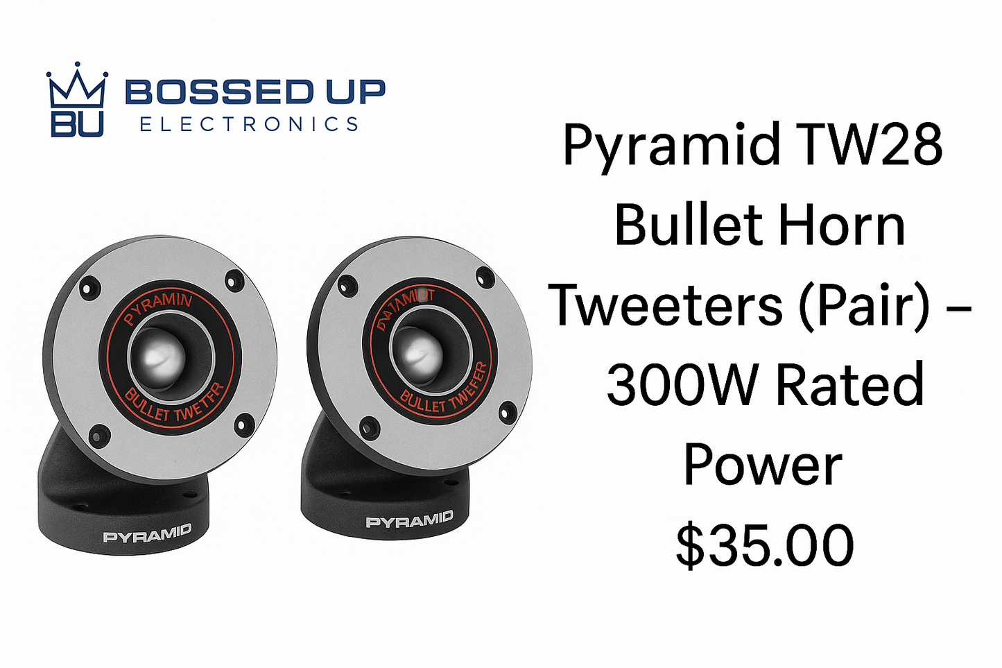 Pyramid TW28 Bullet Horn Tweeters (Pair) ā 300W Rated Power