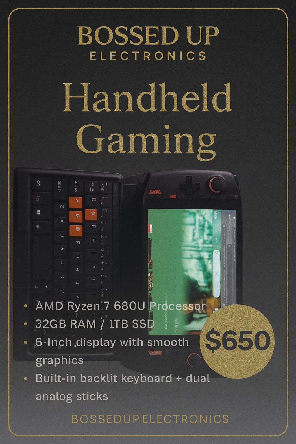 OneXPlayer Handheld Gaming PC Bundle – Intel i7, 16GB RAM, 2TB SSD