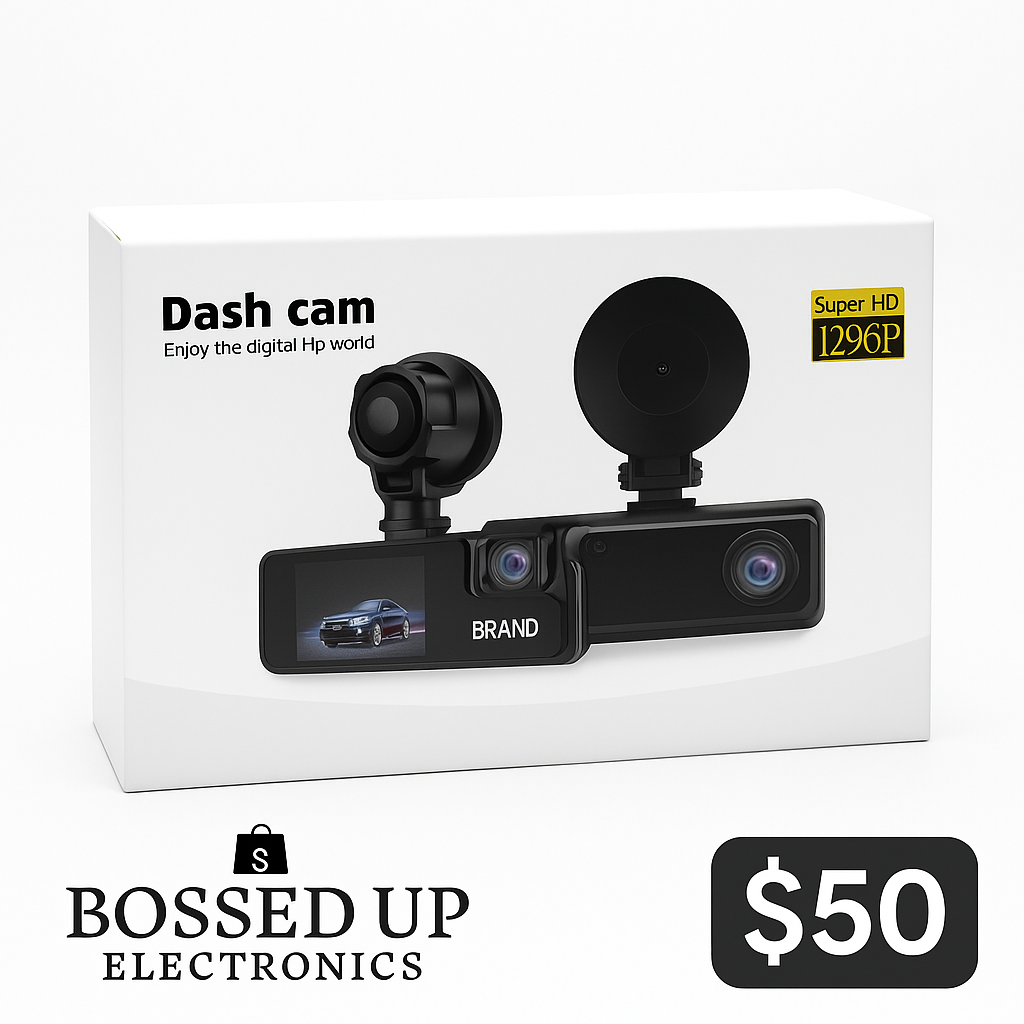 Super HD 1296P Dash Cam – Dual Lens Car Camera
