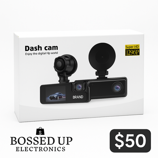 Super HD 1296P Dash Cam – Dual Lens Car Camera
