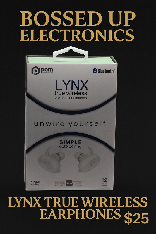 Pom Gear LYNX True Wireless Earphones – Alpine White