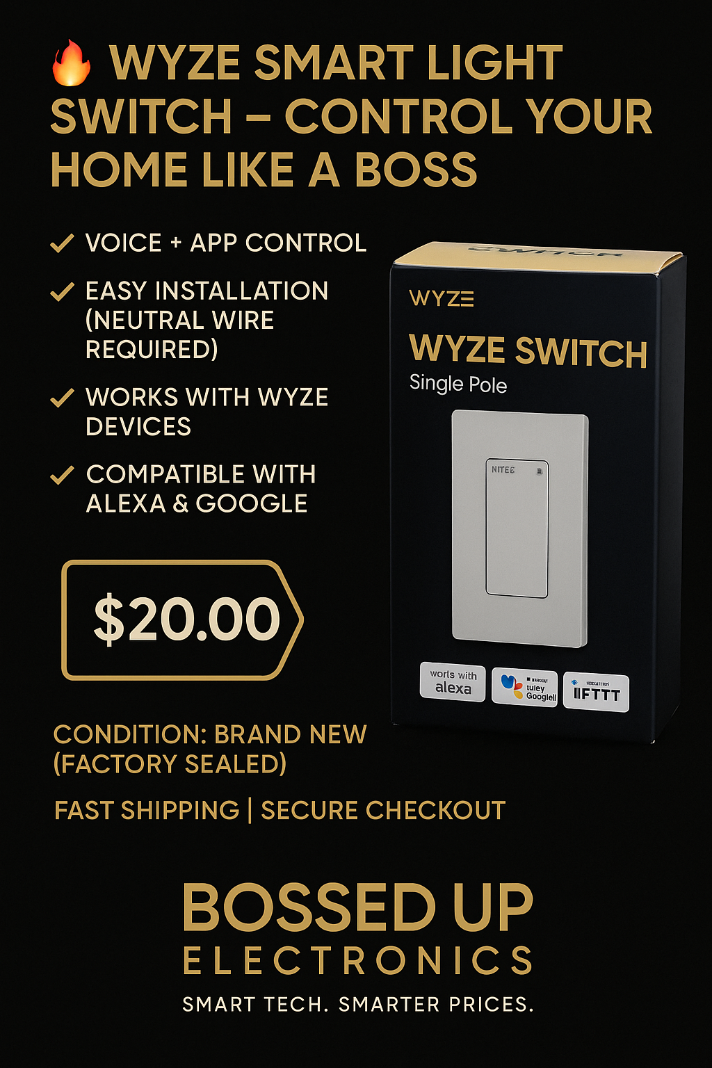 🔥 Wyze Smart Light Switch – Control Your Home Like a Boss