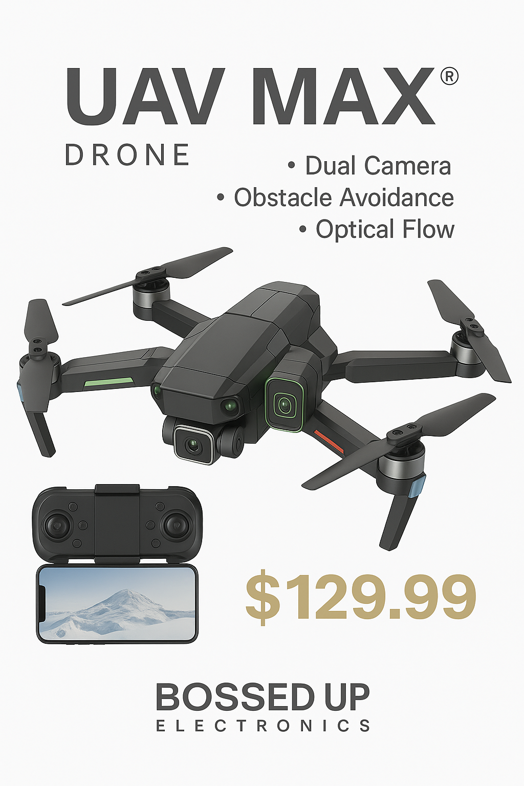 🚀 UAV MAX Drone – Dual Camera, Obstacle Avoidance, Optical Flow 🚀