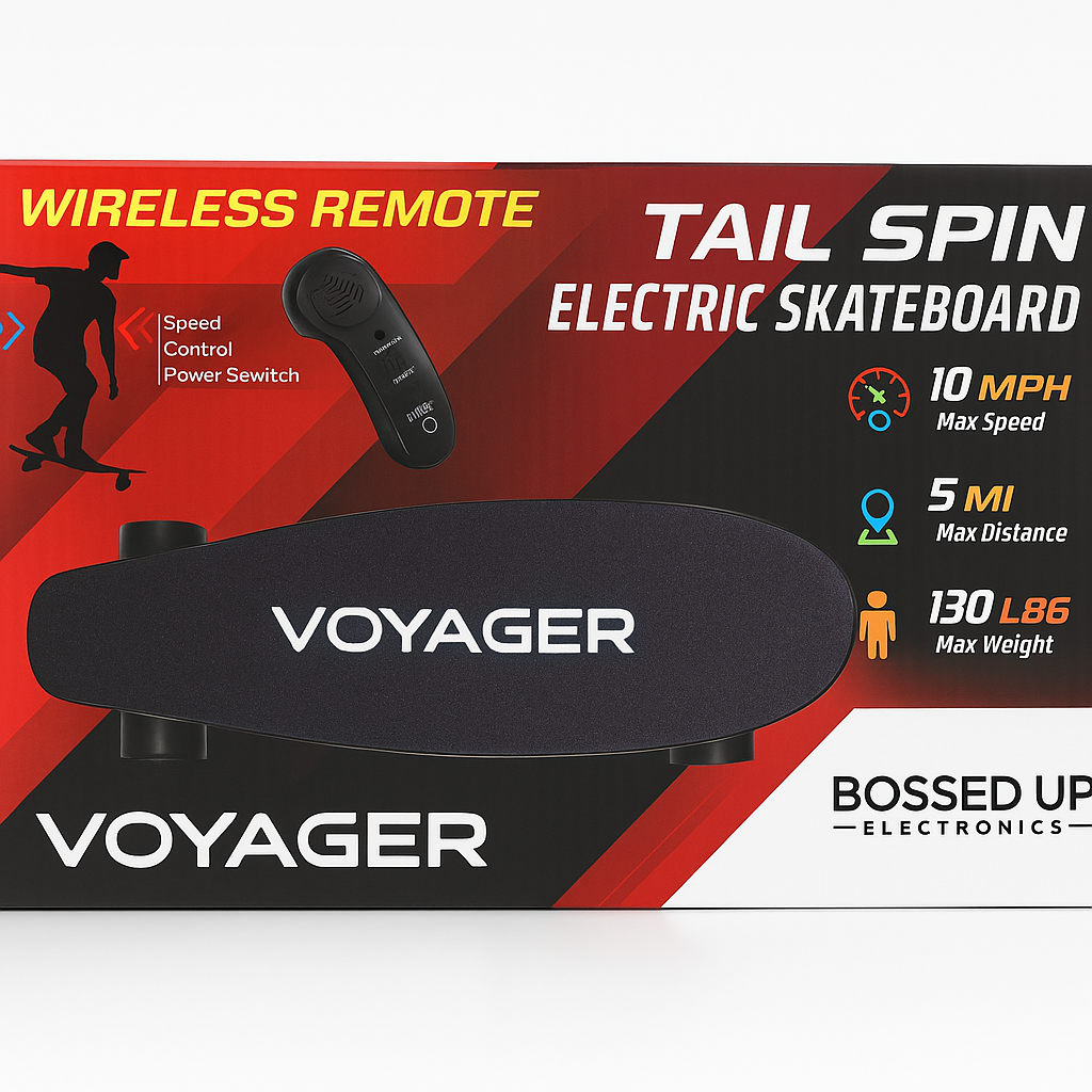 Voyager All Spin Electric Skateboard – Wireless Remote Control