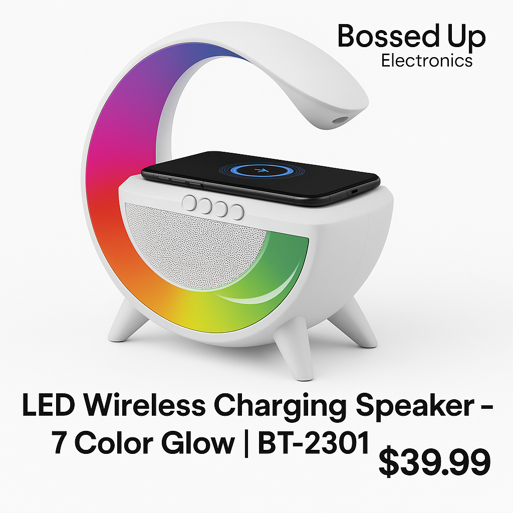 LED Wireless Charging Speaker – 7 Color Glow | BT-2301