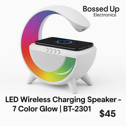 LED Wireless Charging Speaker – 7 Color Glow | BT-2301