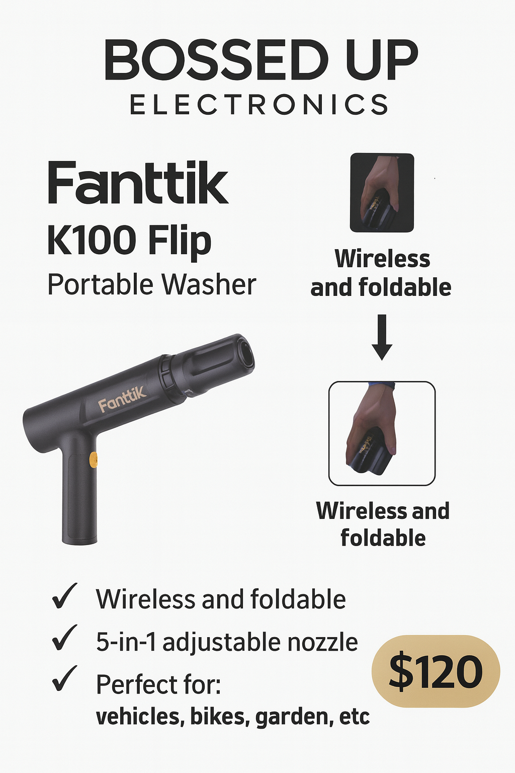 Fanttik K100 Flip Portable Washer