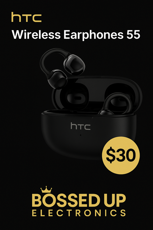 HTC NE55 Wireless Earphones – Bluetooth 5.0 In-Ear Headphones with Charging Case