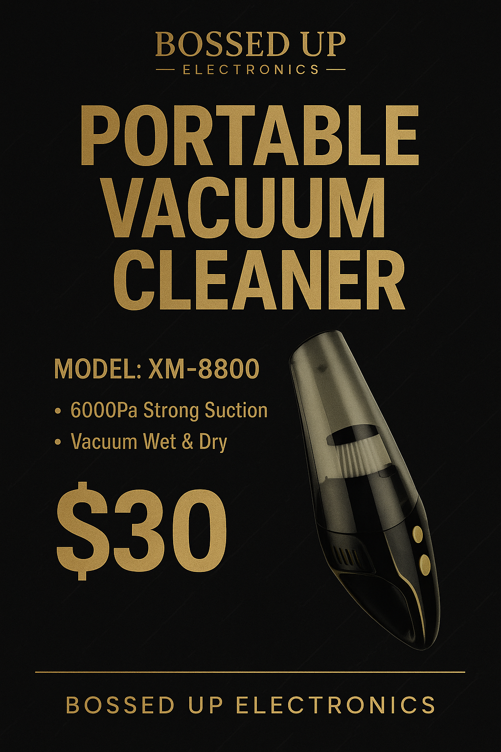 🚗 Portable Vacuum Cleaner – Model XM-8800