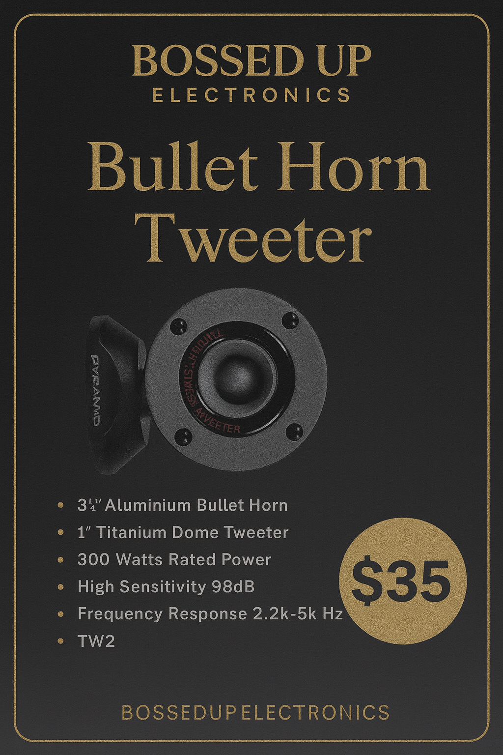 Pyramid TW28 Bullet Horn Tweeters (Pair) – 300W Rated Power
