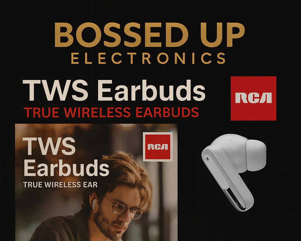 🎧 RCA True Wireless Earbuds – ANC Noise Cancelling TWS with Charging Case