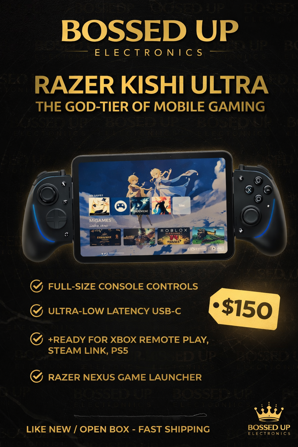 Razer Kishi Ultra Mobile Gaming Controller – Premium Console Experience (iPhone, Android, iPad Mini)
