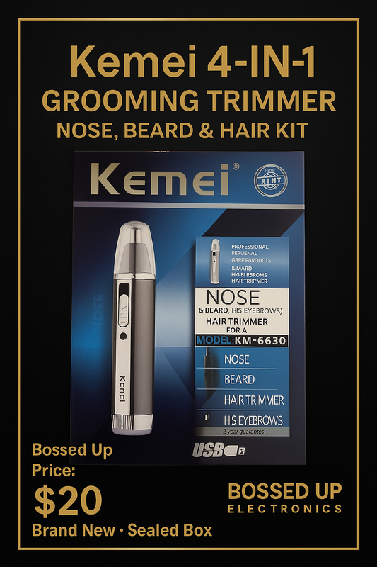Kemei 4-in-1 Grooming Trimmer – Nose, Beard & Hair Kit