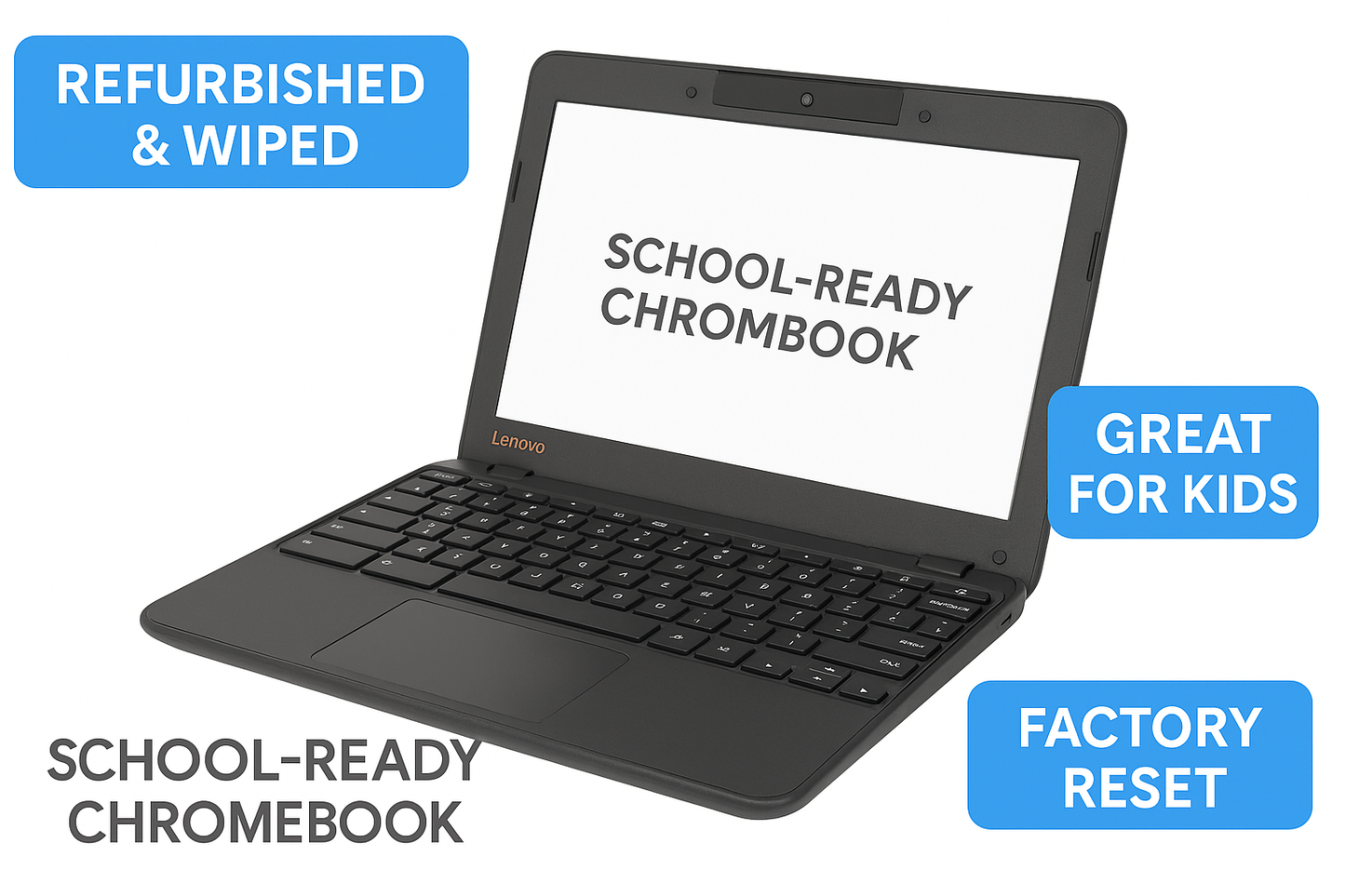 Lenovo N23 Chromebook – Refurbished & Wiped – Perfect for Kids