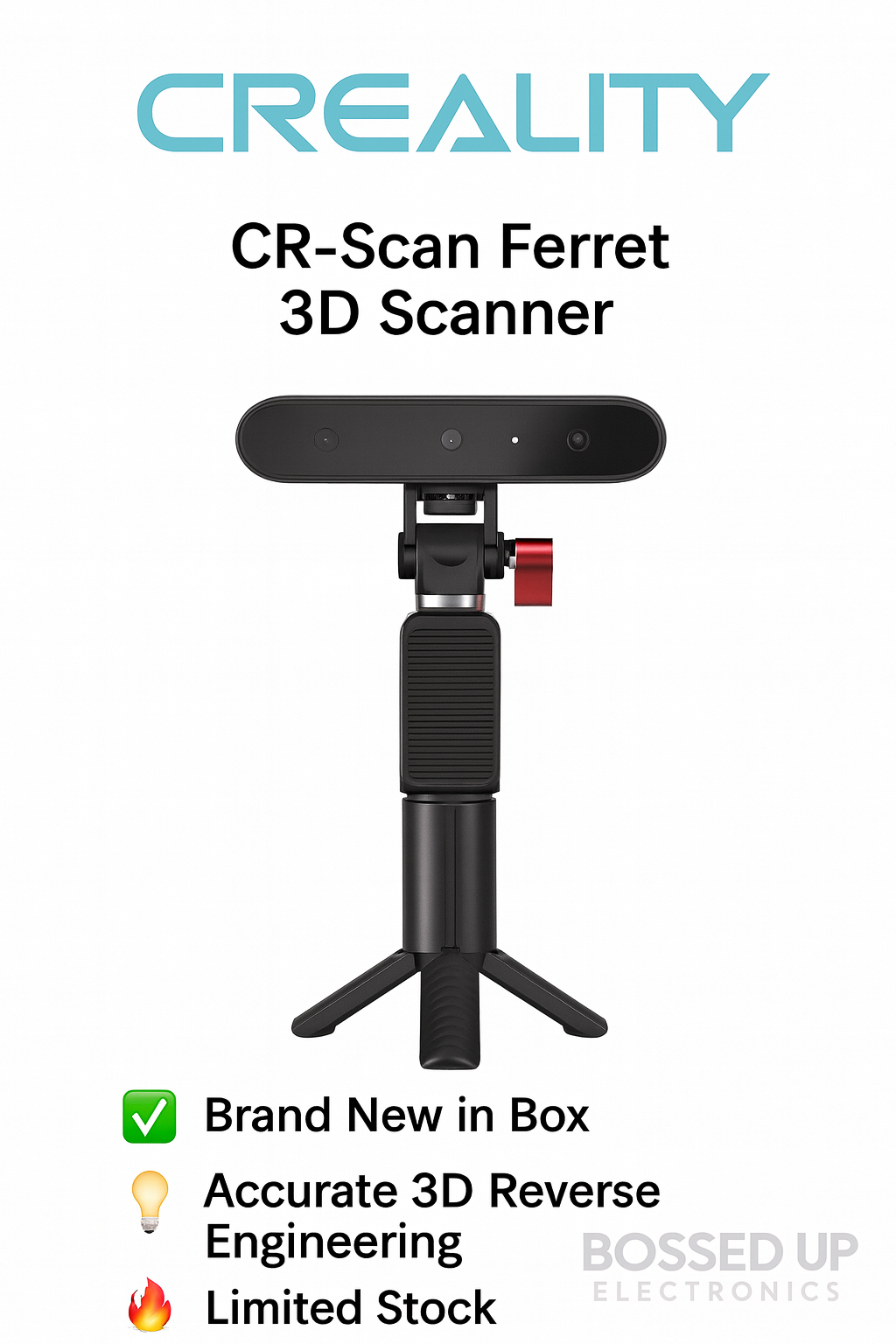 Creality CR-Scan Ferret 3D Scanner – Portable Handheld with Case & Accessories