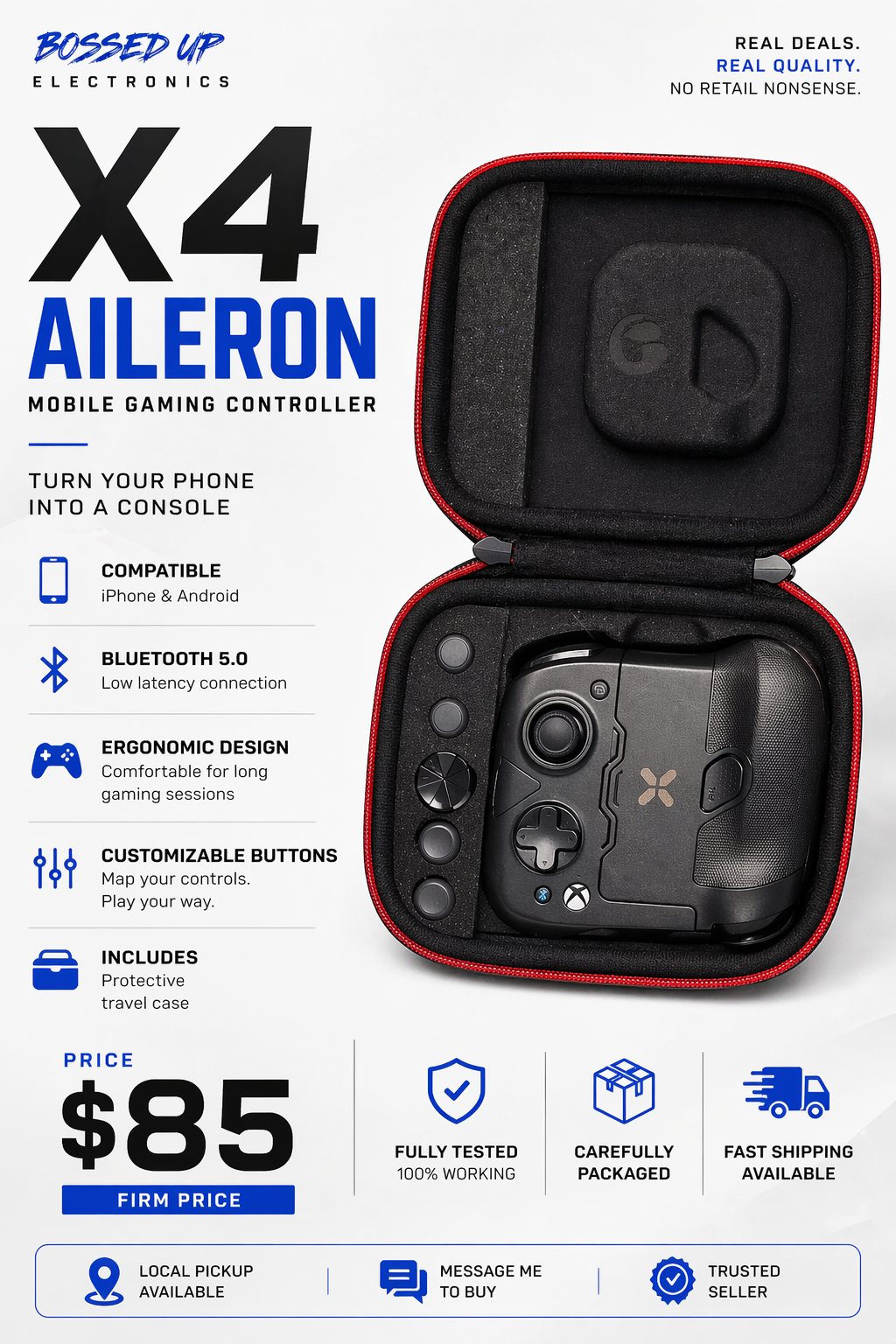 X4 Aileron Mobile Gaming Controller