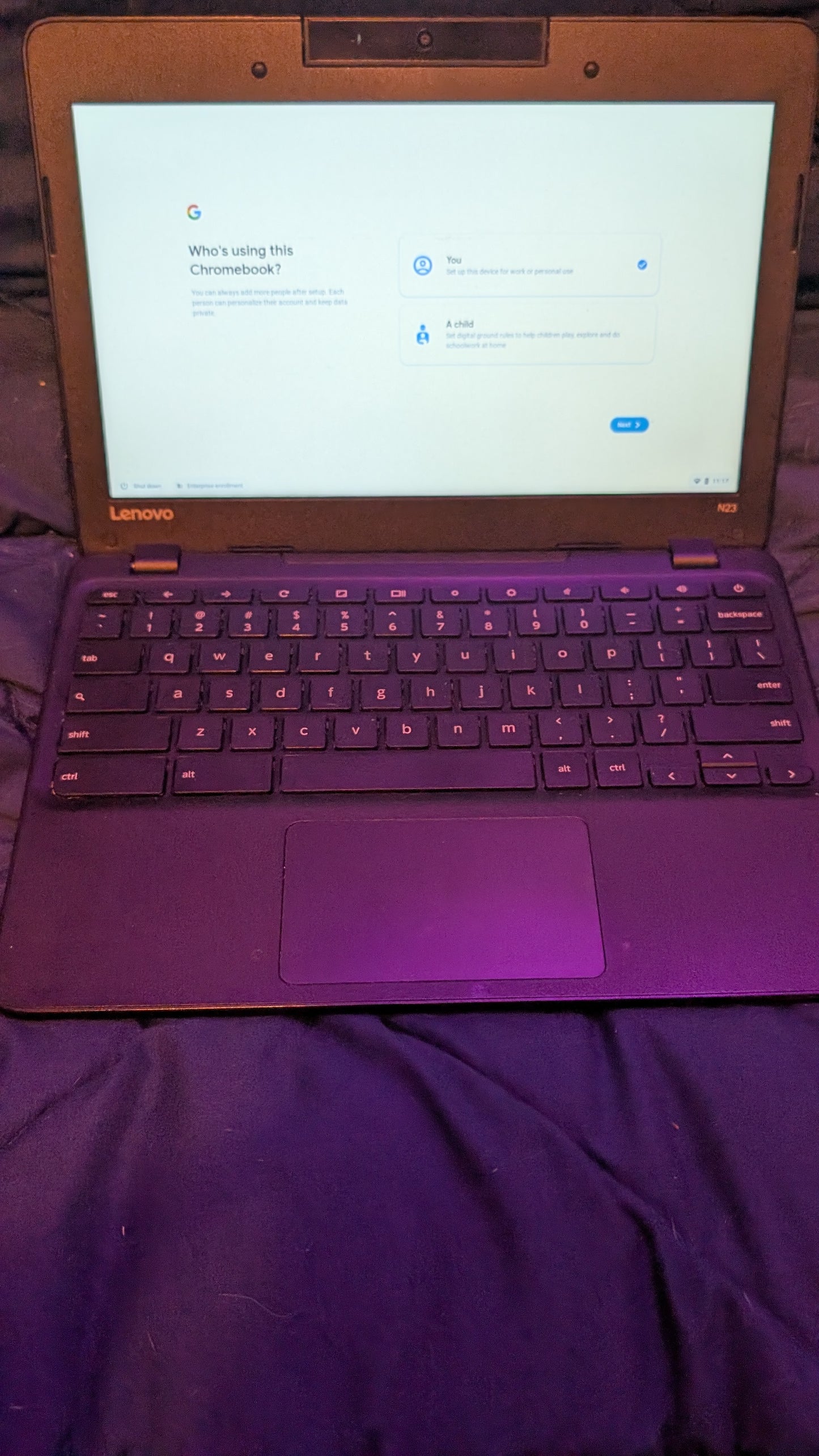 Lenovo N23 Chromebook – Refurbished & Wiped – Perfect for Kids