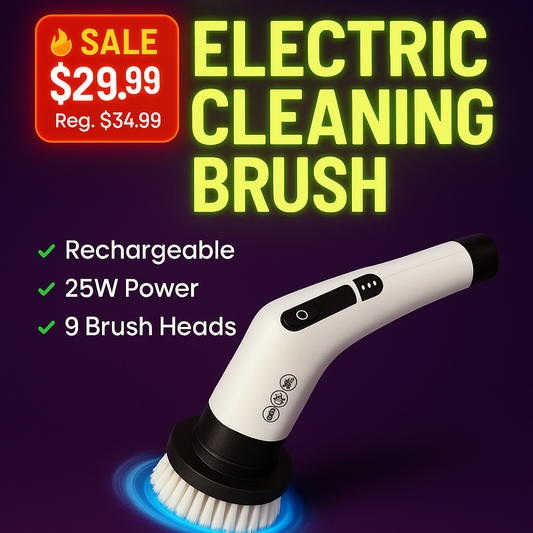 9-in-1 Rechargeable Electric Cleaning Brush – Multi-Surface Power Scrubber (25W)